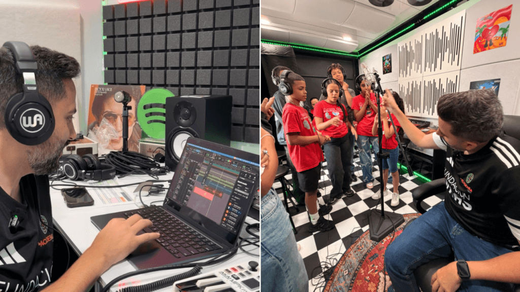 Un estudio sobre ruedas: así vivieron jóvenes de Caguas la Academia Móvil de Fundación Rimas y Spotify