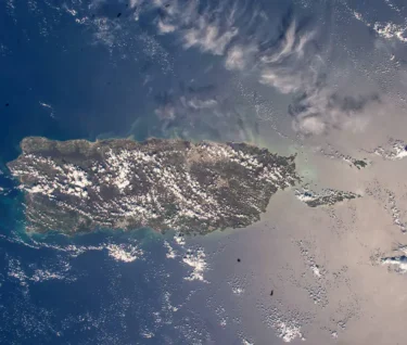 Foto de Puerto Rico desde el espacio de NASA