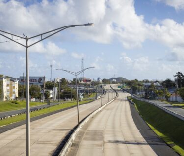 An empty highway in San Juan, Puerto Rico, on March 29, 2020.